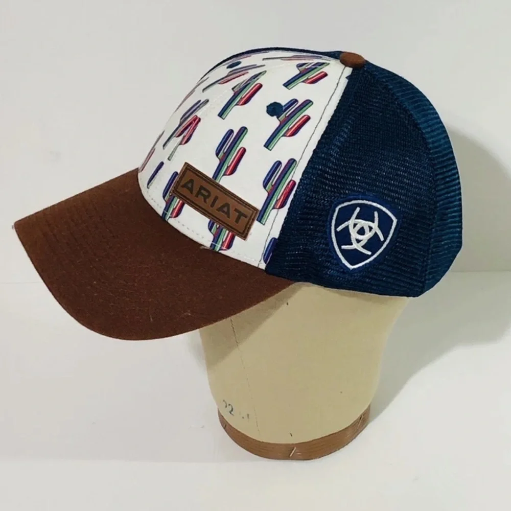 Ariat Women’s Adjustable Cactus Cap Hat Snap Back OS Fits Most Catus Theme